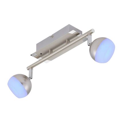 Briloner 2040-022 - Luce Spot a LED RGB dimmerabile 2xLED/3,3W/230V + T