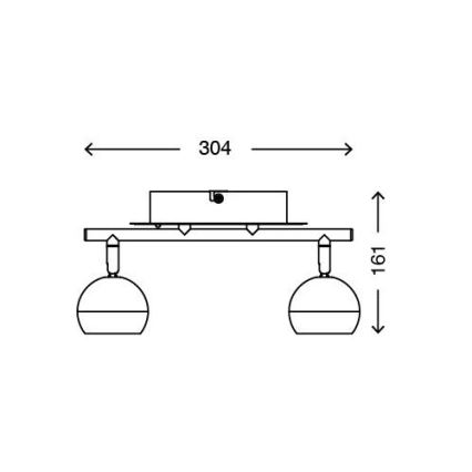 Briloner 2040-022 - Luce Spot a LED RGB dimmerabile 2xLED/3,3W/230V + T