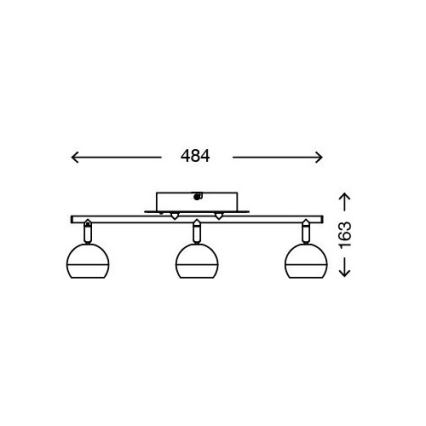 Briloner 2040-032 - Luce Spot a LED RGB dimmerabile 3xLED/3,3W/230V + Telecomando