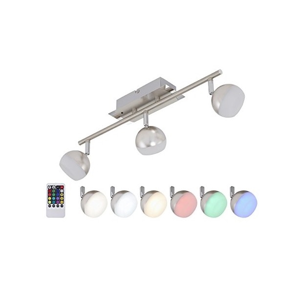 Briloner 2040-032 - Luce Spot a LED RGB dimmerabile 3xLED/3,3W/230V + Telecomando