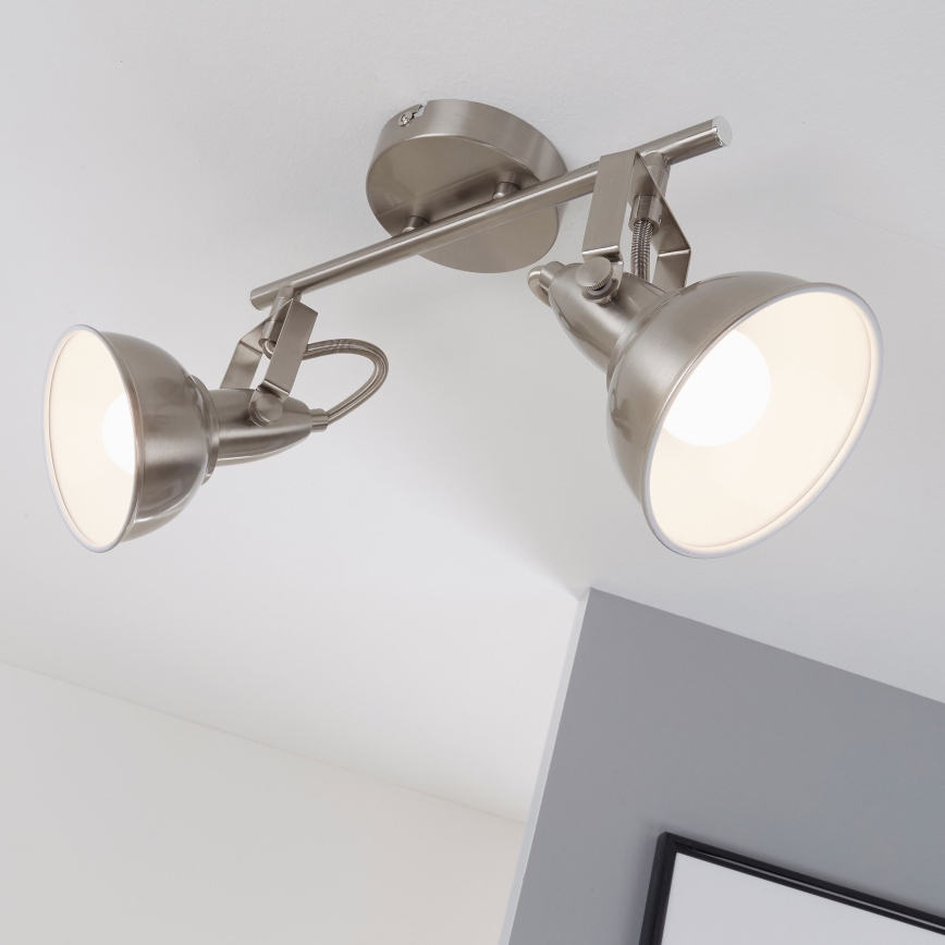 Briloner 2049-022 - Faretto SOFT 2xE14/40W/230V cromo opaco