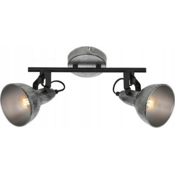 Briloner 2049-024 - Faretto RETRO 2xE14/40W/230V grigio