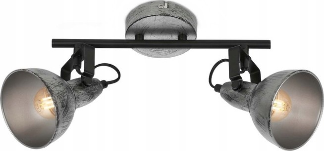 Briloner 2049-024 - Faretto RETRO 2xE14/40W/230V grigio