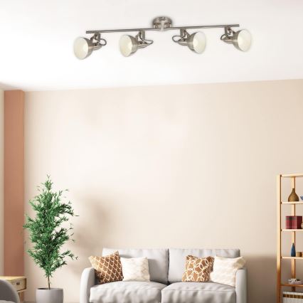 Briloner 2049-042 - Faretto 4xE14/40W/230V argento