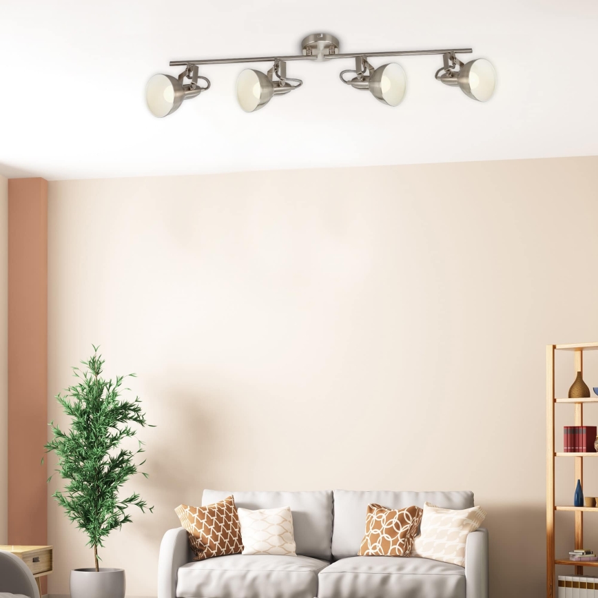 Briloner 2049-042 - Faretto 4xE14/40W/230V argento