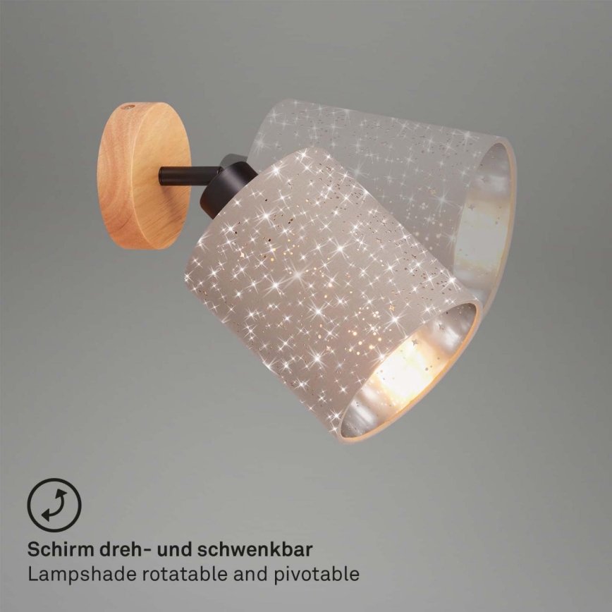 Briloner 2078-011 - Faretto da parete SPOTLIGHT 1xE27/25W/230V beige