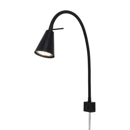 Briloner 2080-015 - Lampada da parete flessibile LED COMFORT LIGHT 1xGU10/5W/230V nera