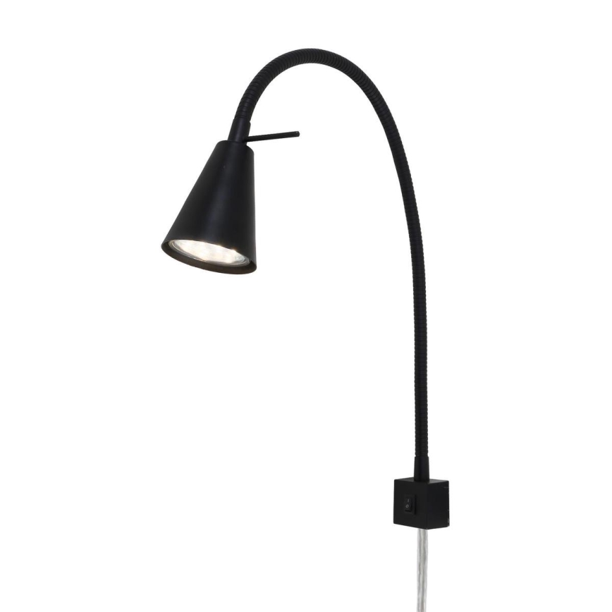 Briloner 2080-015 - Lampada da parete flessibile LED COMFORT LIGHT 1xGU10/5W/230V nera