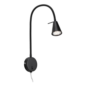 Briloner 2082-015 - Lampada da parete flessibile a LED COMFORT LIGHT 1xGU10/5W/230V nera