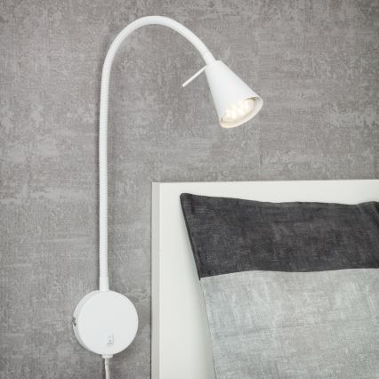 Briloner 2082-016 - Lampada da parete LED flessibile COMFORT LIGHT 1xGU10/5W/230V bianca