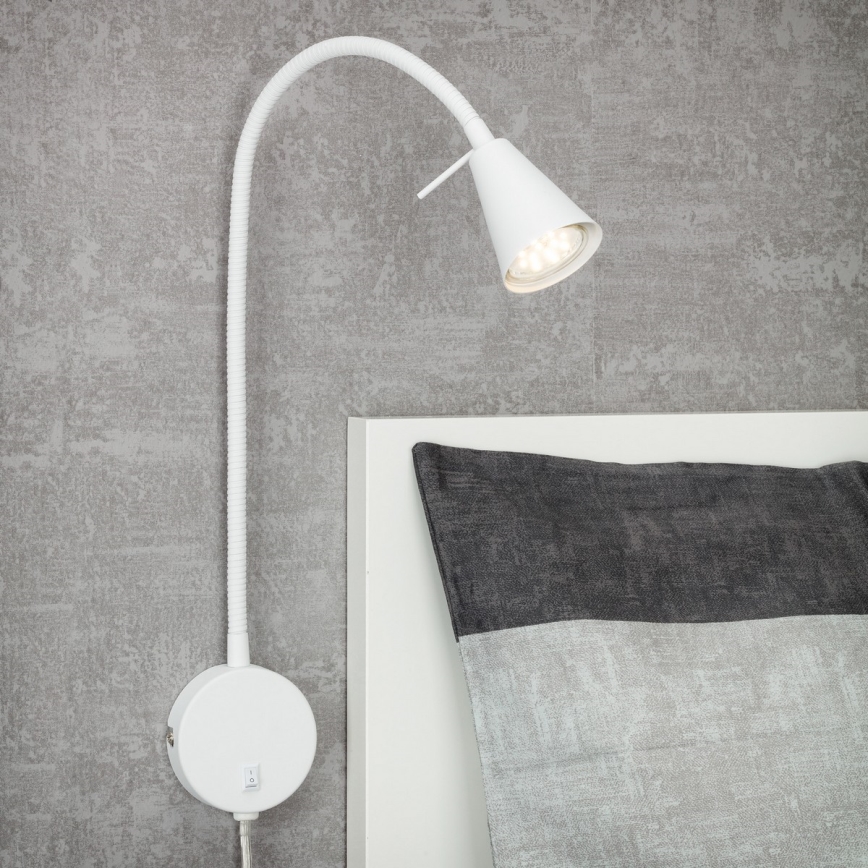 Briloner 2082-016 - Lampada da parete LED flessibile COMFORT LIGHT 1xGU10/5W/230V bianca