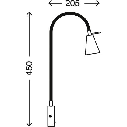 Briloner 2082-016 - Lampada da parete LED flessibile COMFORT LIGHT 1xGU10/5W/230V bianca