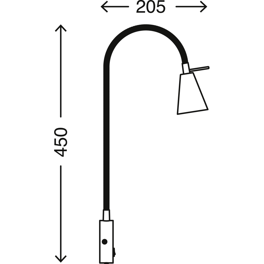 Briloner 2082-016 - Lampada da parete LED flessibile COMFORT LIGHT 1xGU10/5W/230V bianca