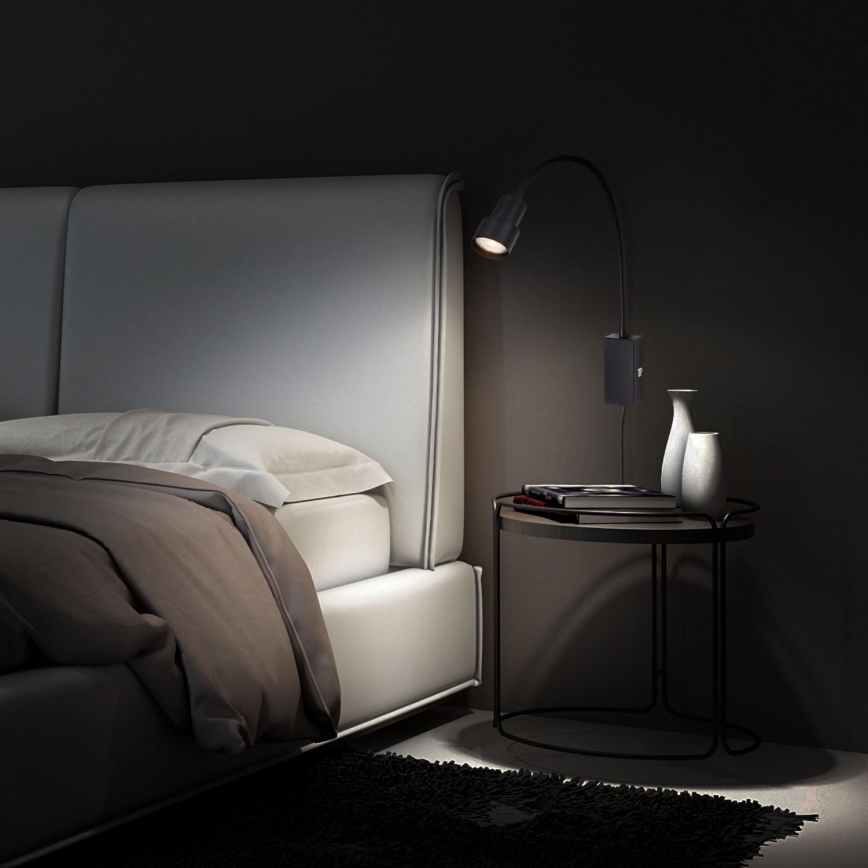 Briloner 2085-015 - Lampada da parete LED Touch TUSI 1xGU10/5W/230V nero