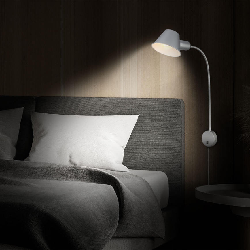 Briloner 2089-014 - Lampada da parete flessibile BRELLO 1xE27/10W/230V cromo opaco