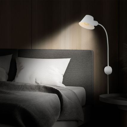Briloner 2089-016 - Lampada da parete flessibile BRELLO 1xE27/10W/230V bianca