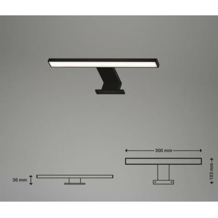 Briloner 2104-015 - Illuminazione a LED per specchi da bagno DUN LED/5W/230V 30 cm IP44