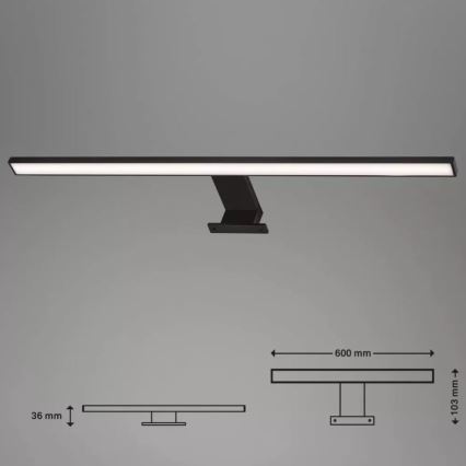 Briloner 2104-115 - Illuminazione a LED per specchi da bagno DUN LED/8W/230V 60 cm IP44