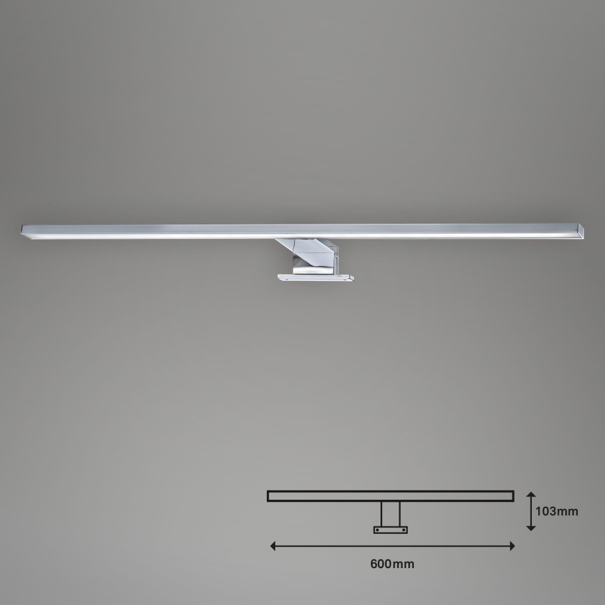 Briloner 2104-118 - Illuminazione LED per specchio da bagno LED/8W/230V 60 cm cromo opaco