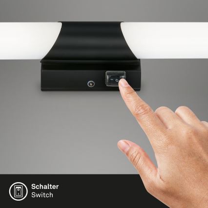 Briloner 2111-115 - Illuminazione per specchio da bagno LED/11W/230V IP44 47 cm nera