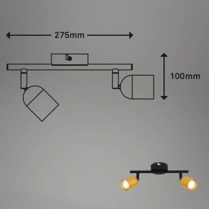 Briloner 2145-027 - Faretto 2xGU10/9W/230V