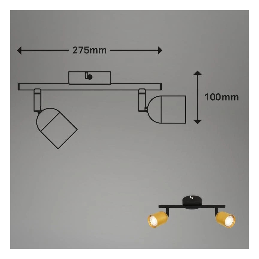 Briloner 2145-027 - Faretto 2xGU10/9W/230V
