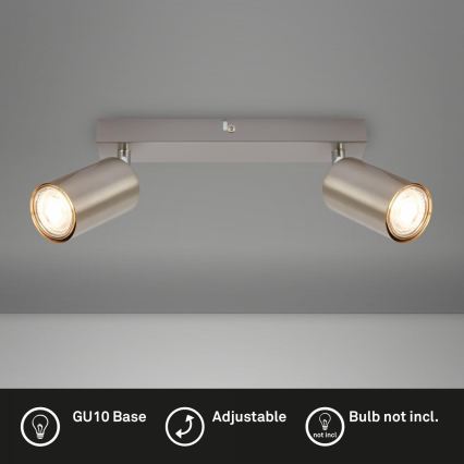 Briloner 2172-022 - Faretto SPOT 2xGU10/9W/230V cromo satinato