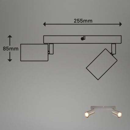 Briloner 2172-022 - Faretto SPOT 2xGU10/9W/230V cromo satinato