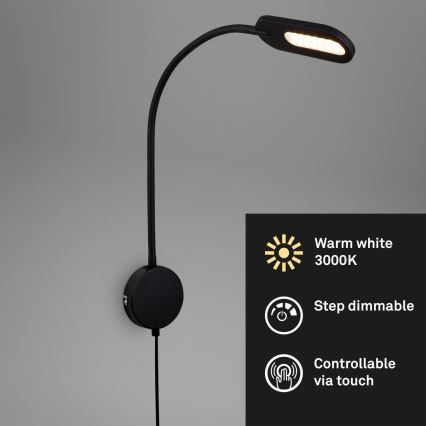 Briloner 2177015 - LED Dimmerabile flexible wall lampada LED/6W/230V nero