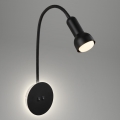 Briloner 2178015 - Lampada da parete flessibile LED 1xE14/10W/230V + LED/3W nero