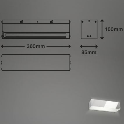Briloner 2204-018 - Applique a LED da esterno LED/8W/230V IP44 cromo lucido