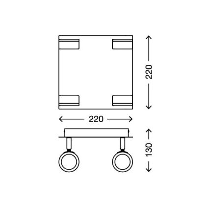 Briloner 2212-048 - Faretto LED da bagno SURF 4xLED/4,5W/230V