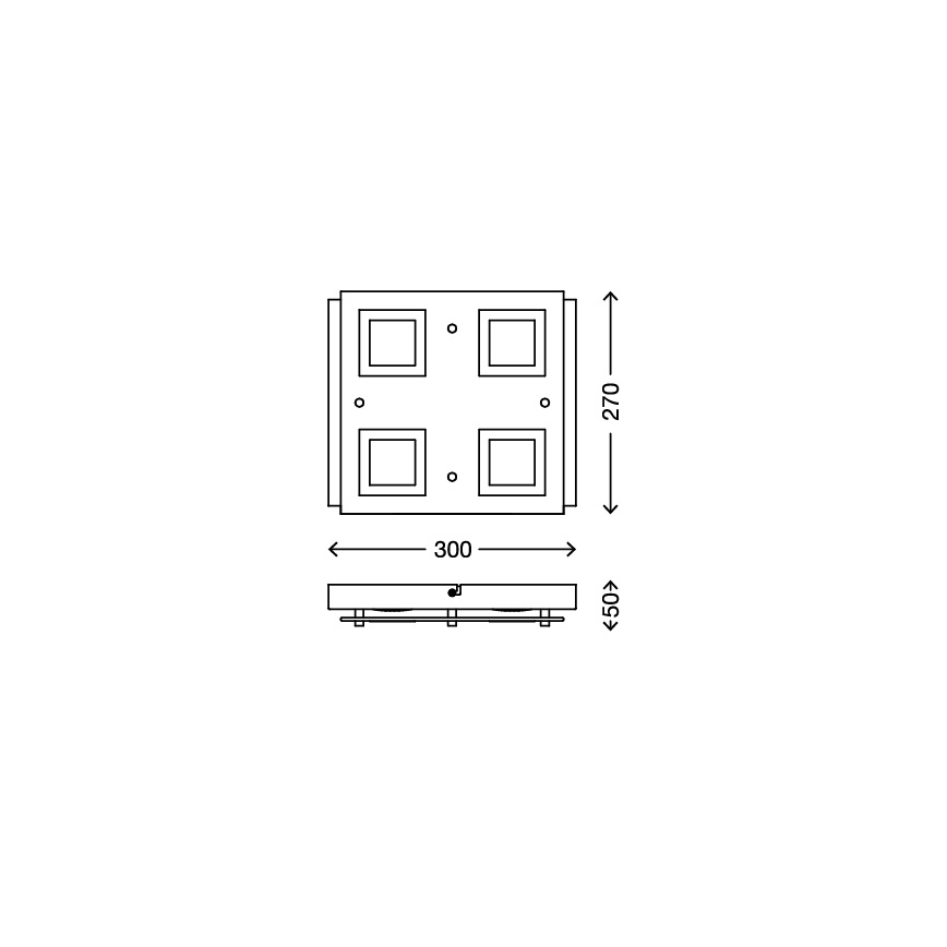 Briloner - 2213-048 - Plafoniera LED da bagno SPLASH 4xLED/4,5W/230V