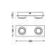 Briloner 2257-028 - Plafoniera LED da bagno SURF 2xLED/5W/230V IP44
