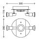 Briloner 2292-038 - Faretto LED SPLASH 2xGU10/3W/230V + 1xLED/5W