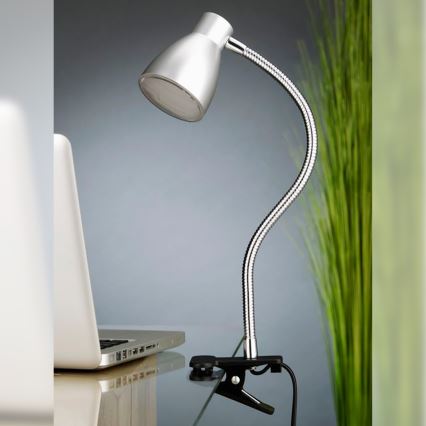 Briloner 2615-014P - Lampada con morsetto LED GRIP LED/2,5W/230V argento