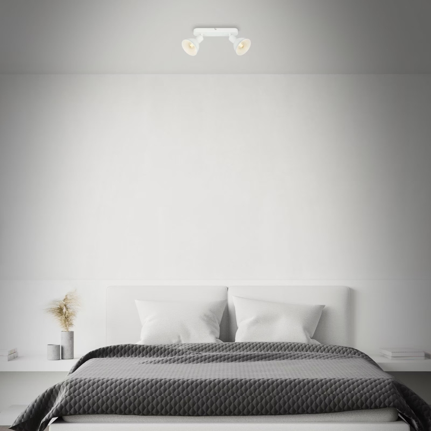 Briloner 2674-026 - Faretto RETRO 2xE14/25W/230V bianco