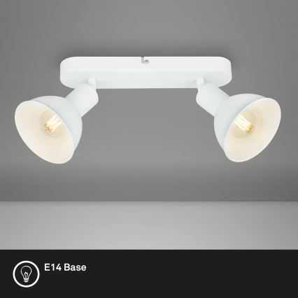 Briloner 2674-026 - Faretto RETRO 2xE14/25W/230V bianco