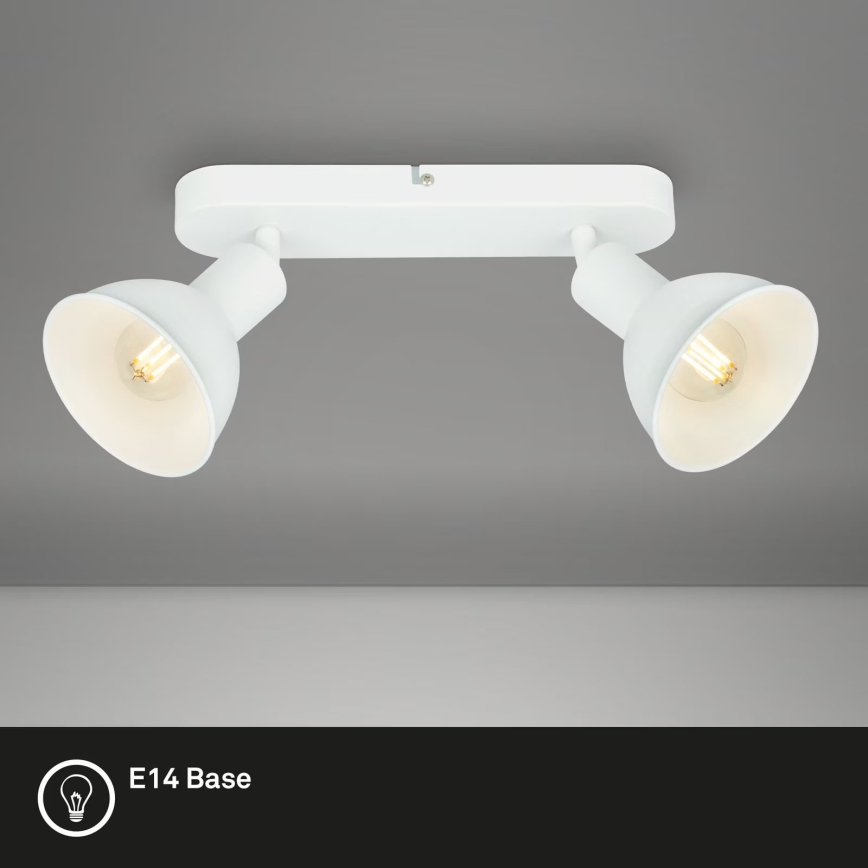 Briloner 2674-026 - Faretto RETRO 2xE14/25W/230V bianco