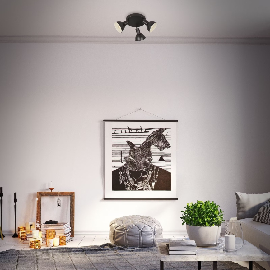Briloner 2674-035 - Faretto RETRO 3xE14/25W/230V nero