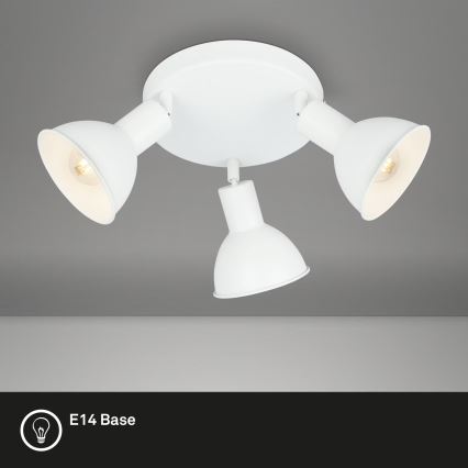 Briloner 2674-036 - Faretto RETRO 3xE14/25W/230V bianco