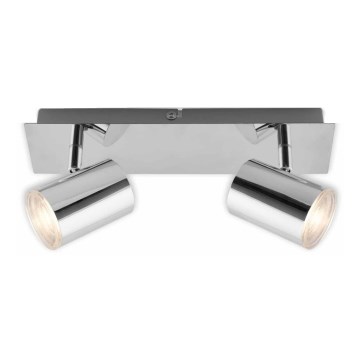 Briloner 2731-028 - Faretto da bagno BANYO 2xGU10/5W/230V IP44 cromo lucido