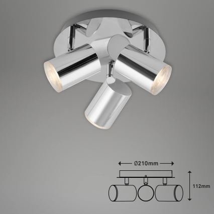 Briloner 2731-038 - Faretto CUP 3xGU10/5W/230V cromato lucido