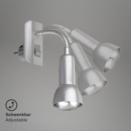 Briloner 2739-014P - Lampada con spina integrata 1xE14/25W/230V