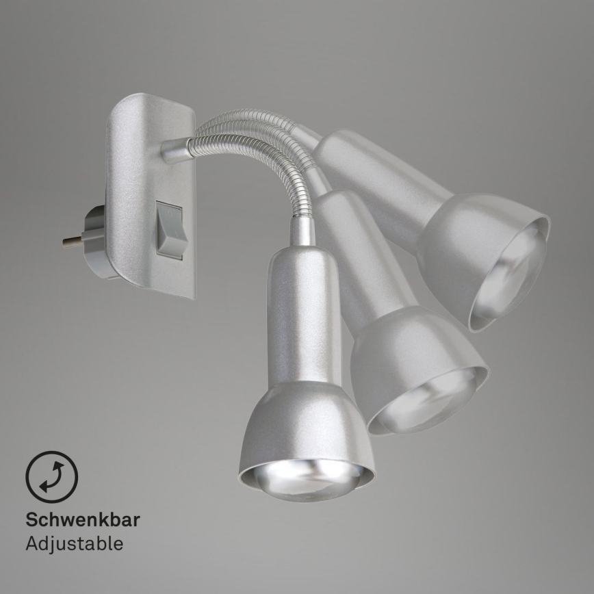 Briloner 2739-014P - Lampada con spina integrata 1xE14/25W/230V