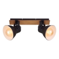 Briloner 2742-025 - Faretto SPOTLIGHT 2xE27/40W/230V nero/marrone