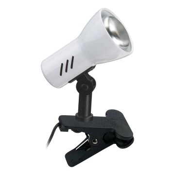 Briloner 2794/016P - Lampada con clip 1xE14/40W/230V nero/bianco