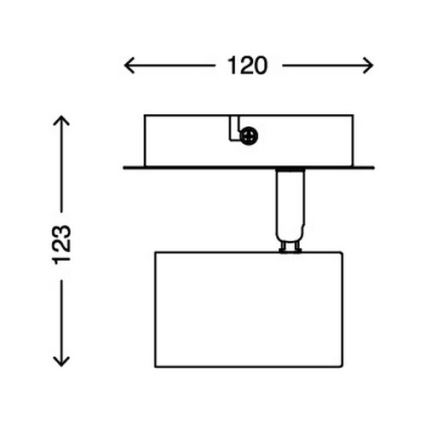 Briloner 2857-016 - Faretto da muro SPOT 1xGU10/40W/230V bianco