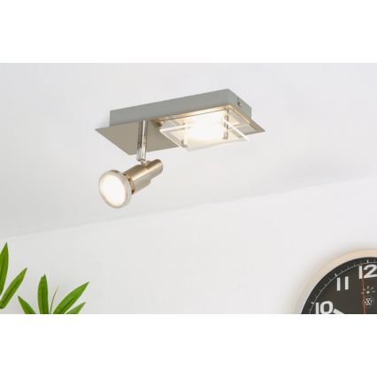 Briloner 2879-022 - Lampada da soffitto LED COMBINATA 1xGU10/3W + LED/5W/230V