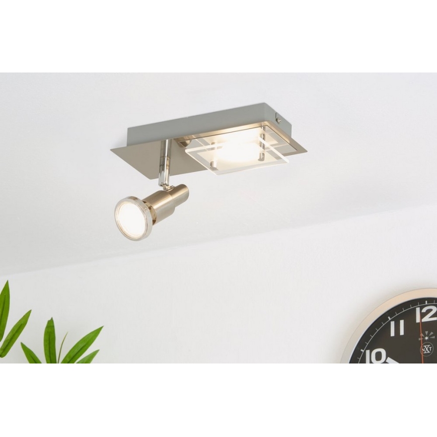 Briloner 2879-022 - Lampada da soffitto LED COMBINATA 1xGU10/3W + LED/5W/230V